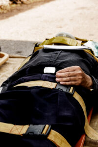 a person in a stretcher after a personal injury