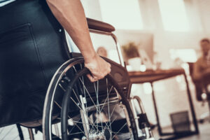 A person in a wheelchair. We represent those who have suffered personal injuries and other injured accident victims.