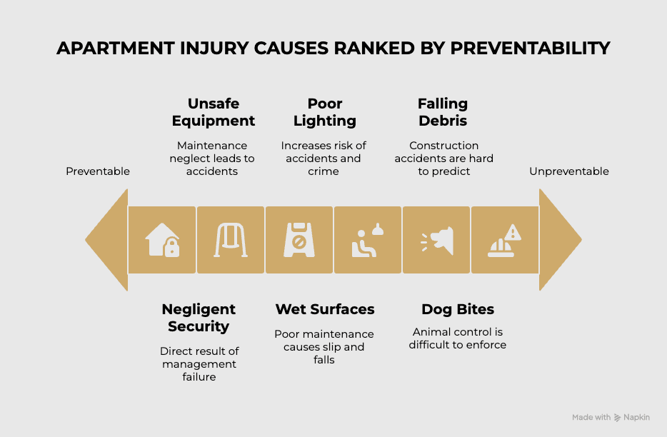apartment injury causes ranked by preventability