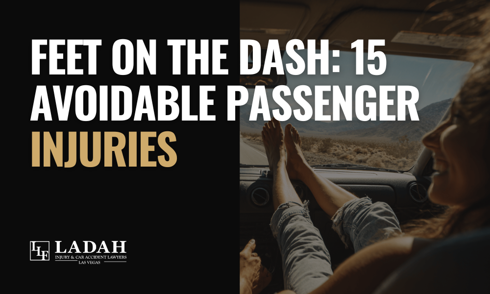 Feet on the Dash - 15 Avoidable Passenger Injuries - Ladah Injury & Car Accident Lawyers Las Vegas