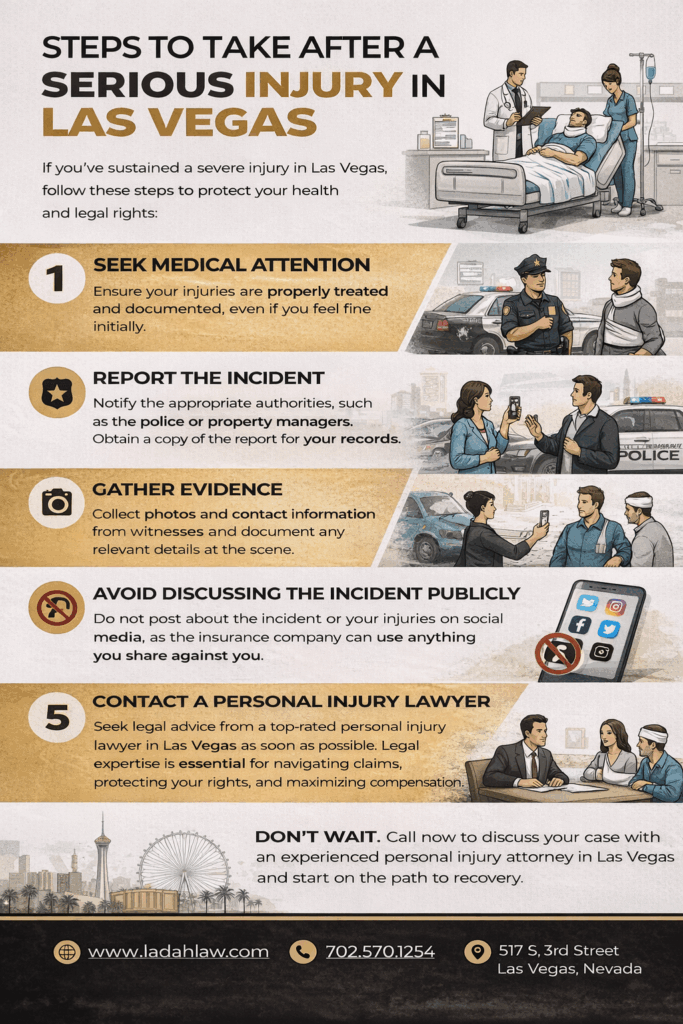 Steps to take after a serious injury in Las Vegas