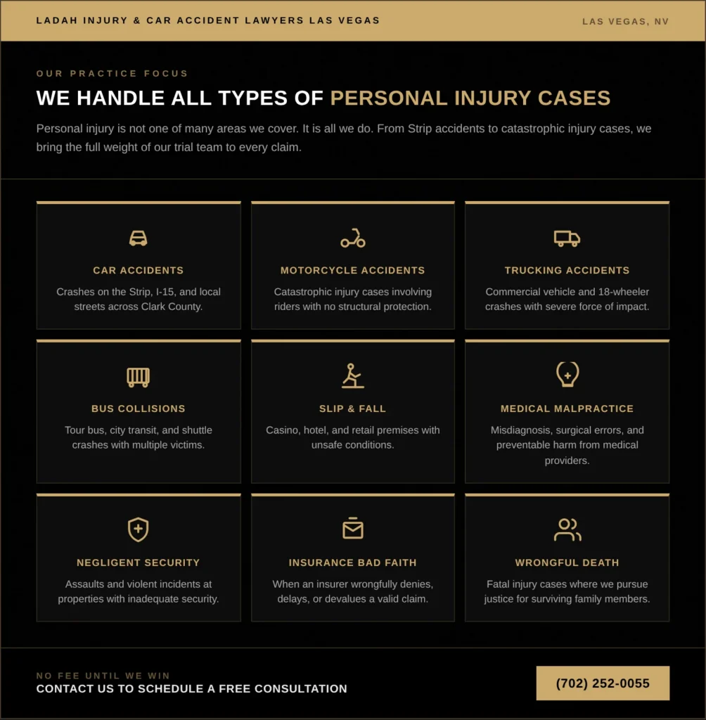 We Handle All Types of Personal Injury Cases