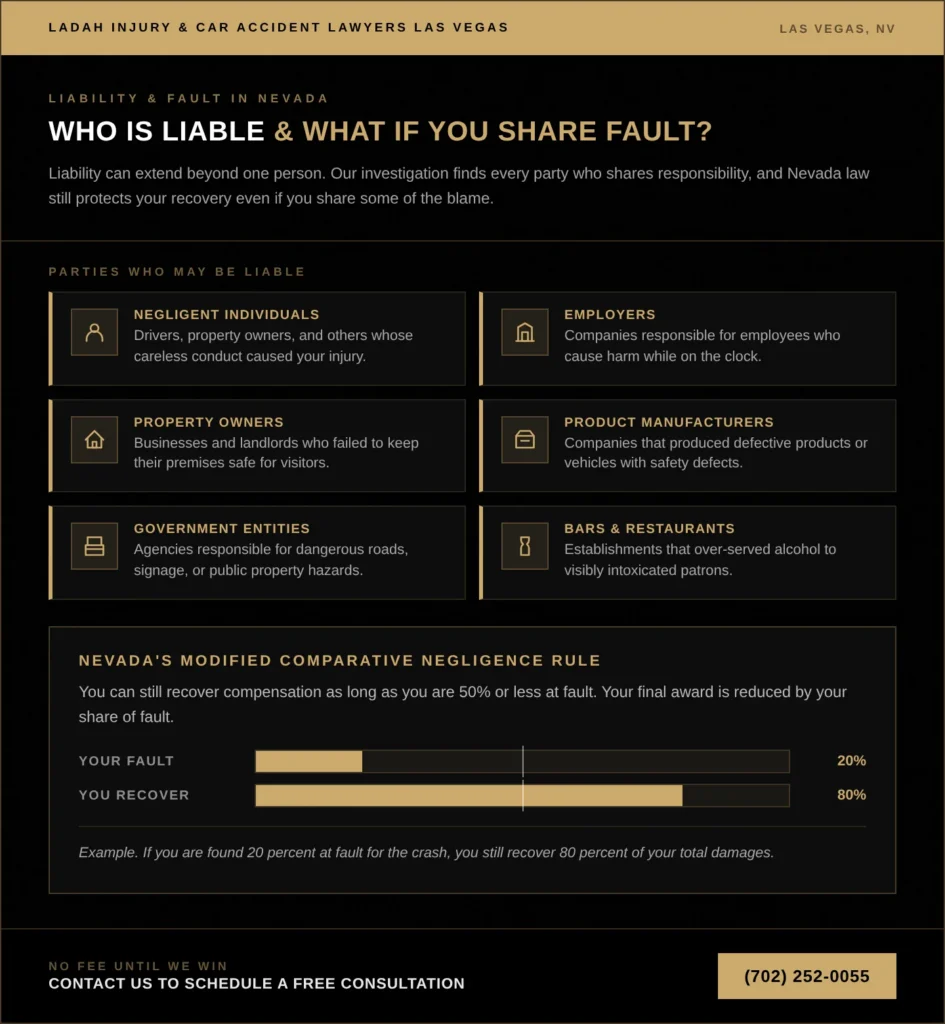 Who Can Be Held Liable and What if You're Partly at Fault?