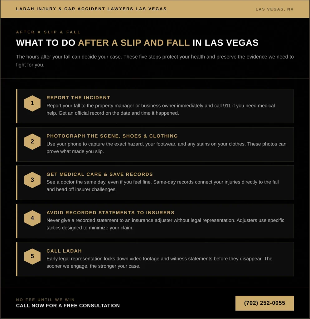 What to do after a slip and fall accident in Las Vegas