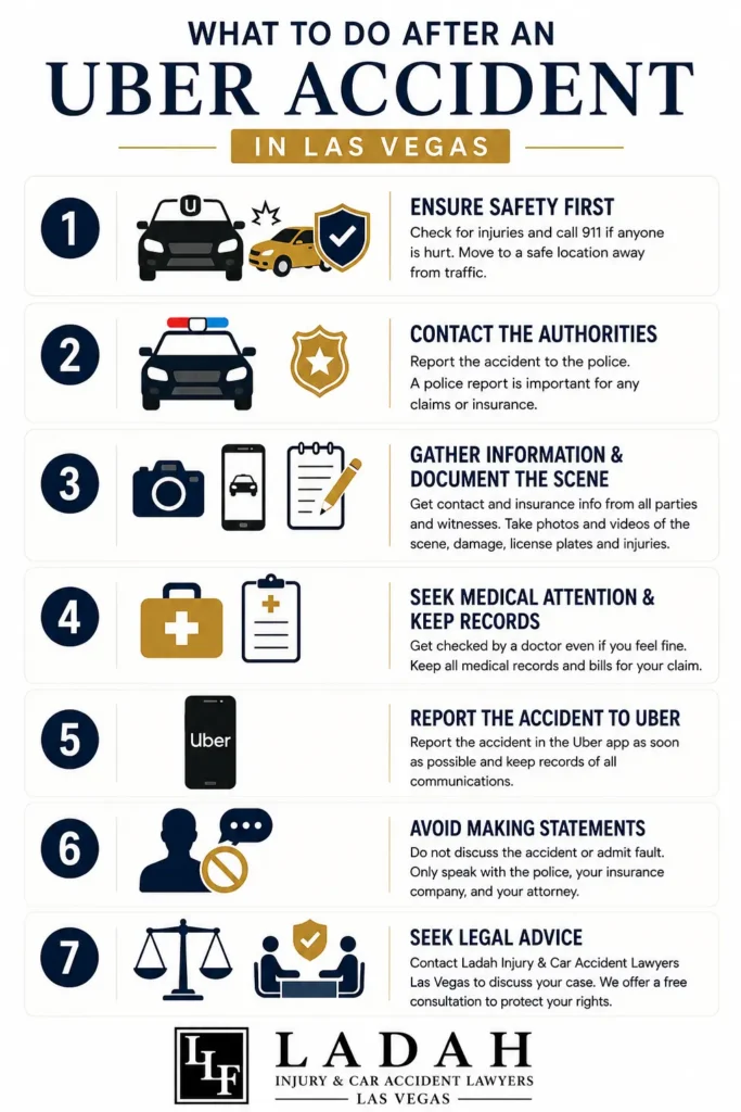 What to do after an Uber accident in Las Vegas